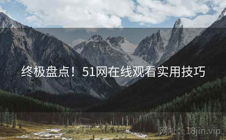 终极盘点！51网在线观看实用技巧