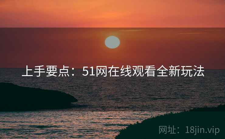 上手要点：51网在线观看全新玩法