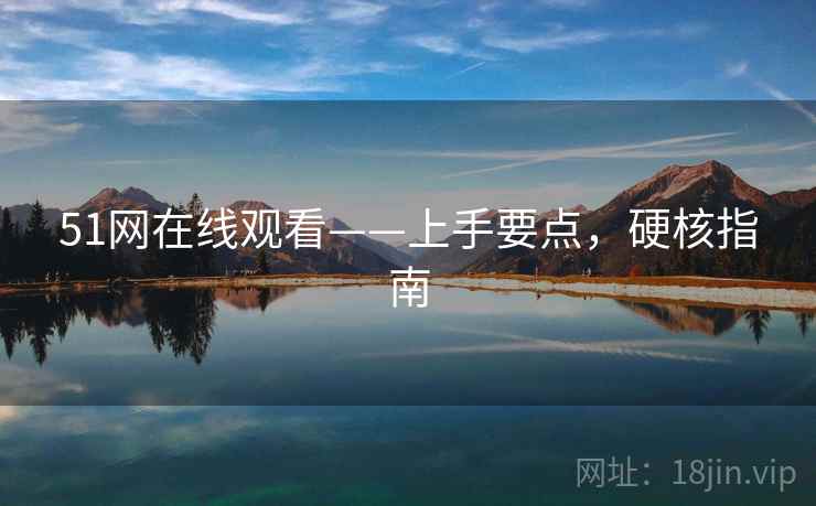 51网在线观看——上手要点，硬核指南